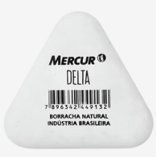 Borracha Triangular - Delta Mercur - Branca