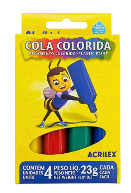 Cola colorida 4 Cores - Acrilex