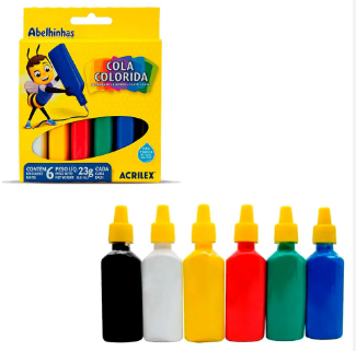 Cola colorida - 6 Cores - Acrilex