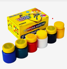 Tinta Guache 6 cores 15ml Acrilex