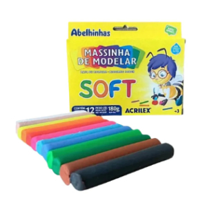 Massinha Modelar Soft 12 Cores - Acrilex