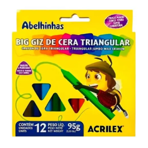Big Giz de Cera Triangular 12 cores (95g) Acrilex