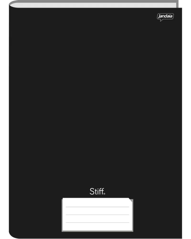 Caderno Stiff 80 Folhas Preto Jandaia