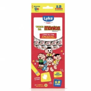 Lápis De Cor Apagável 12 Cores Turma Da Mônica Lyke