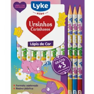 Lápis De Cor Ursinhos Carinhosos 12 + 3 Cores Lyke